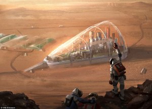 Concept Art for Martian colony by Ville Ericsson